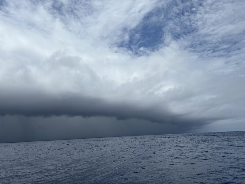 View of a squall line heading toward us, on August 31st.