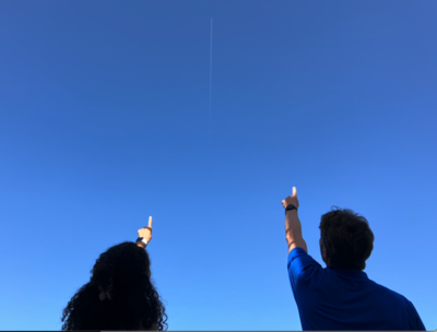 Spotting HALO contrail.