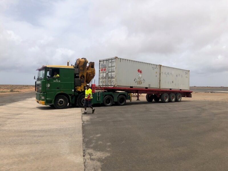 Container arriving for PERCUSION