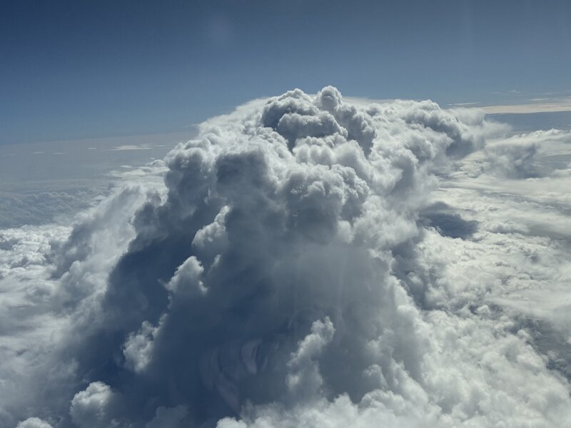 Deep cloud emerging.